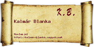 Kalmár Blanka névjegykártya